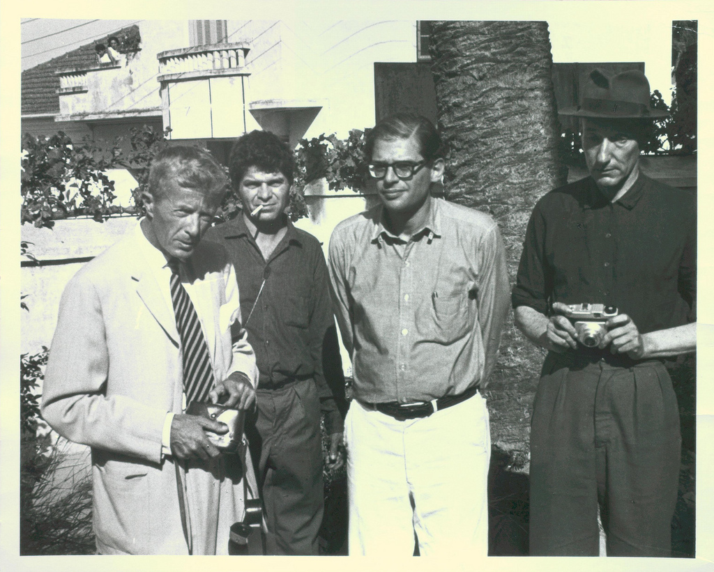 Paul Bowles, Gregory Corso, Allan Ginsberg, and William Burroughs